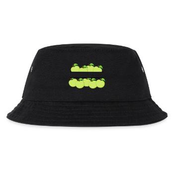 Apples banner with green apple - Kids’ Bucket Hat - black - Front