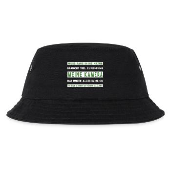 Fotograf fotografieren Naturfotograf - Kinder Bucket Hat - Schwarz - Vorne