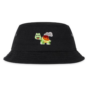 Schildkröte Vulkan - Kinder Bucket Hat - Schwarz - Vorne