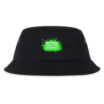 Pensioniert unter neuer Leitung Siehe Ehefrau für Details - Kinder Bucket Hat - Schwarz - Vorne