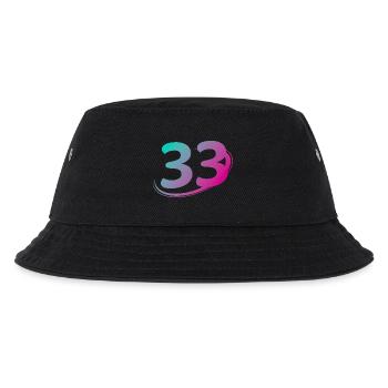 Nummer 33 mehrfarbig - Kinder Bucket Hat - Schwarz - Vorne