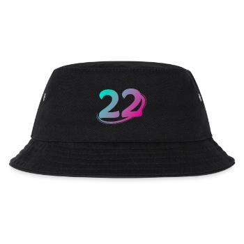 Nummer 22 mehrfarbig - Kinder Bucket Hat - Schwarz - Vorne