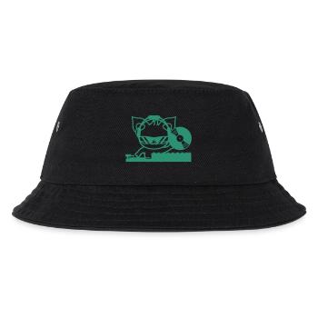 DJ Mischpult Katze Kätzchen Schallplatte Süß Party - Kinder Bucket Hat - Schwarz - Vorne