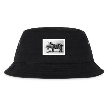 Schwein isst Salat - Kinder Bucket Hat - Schwarz - Vorne