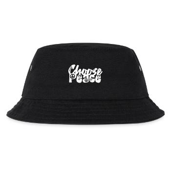 Choose Peace Vintage Peacezeichen - Kinder Bucket Hat - Schwarz - Vorne