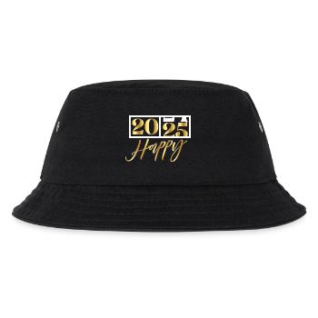 2025 Happy – Funny Silvester Design - Kinder Bucket Hat - Schwarz - Vorne