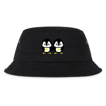 Penguins Cute Love - Kids’ Bucket Hat - black - Front