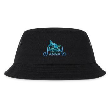 Namensshirt Anna mit Meerjungfrau - Kinder Bucket Hat - Schwarz - Vorne
