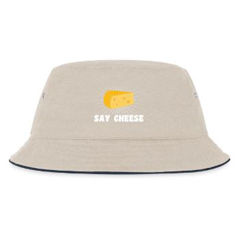 Say cheese - Kids’ Bucket Hat - ecru/navy - Front