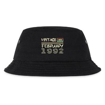 Februar 1992 Bestes Geschenk Februar 1992 Februar - Kinder Bucket Hat - Schwarz - Vorne