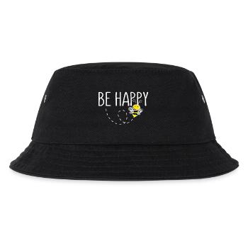 Be Happy Bee Statement Happy - Kids’ Bucket Hat - black - Front