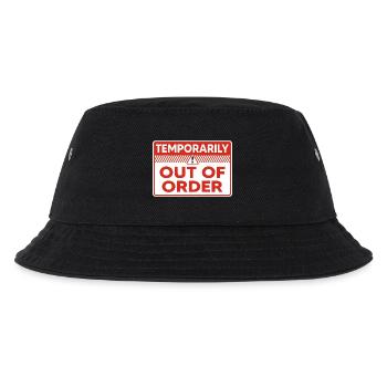 Vorübergehend außer Betrieb Lustiges Stimmungswarnschild - Kinder Bucket Hat - Schwarz - Vorne