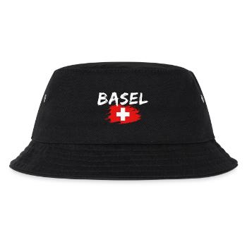 Basel Schweiz Flagge - Kinder Bucket Hat - Schwarz - Vorne