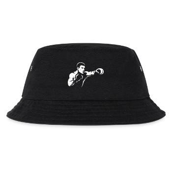 Boxer Punch Illustration - Kampfsport Training - Kinder Bucket Hat - Schwarz - Vorne