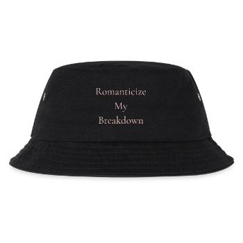 Romanticize My Breakdown Tee – Soft Girl Sad - Kids’ Bucket Hat - black - Front
