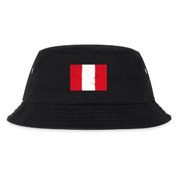 Flagge von Peru - Kinder Bucket Hat - Schwarz - Vorne
