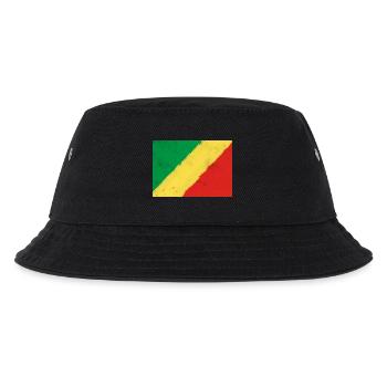 Flagge der Republik Kongo - Kinder Bucket Hat - Schwarz - Vorne