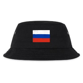 Flagge Russlands - Kinder Bucket Hat - Schwarz - Vorne