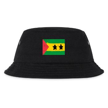 Flagge von São Tomé und Príncipe - Kinder Bucket Hat - Schwarz - Vorne