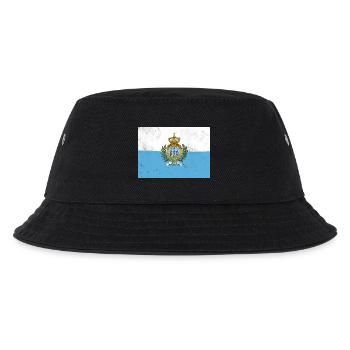 Flagge von San Marino - Kinder Bucket Hat - Schwarz - Vorne