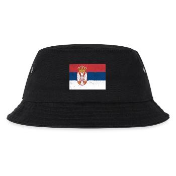 Flagge Serbiens - Kinder Bucket Hat - Schwarz - Vorne