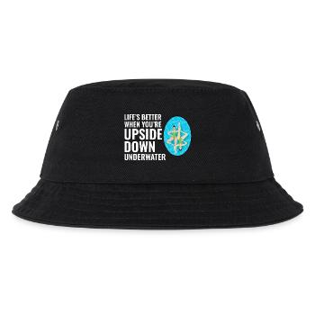 Life’s Better Upside Down Underwater Swimming - Kids’ Bucket Hat - black - Front