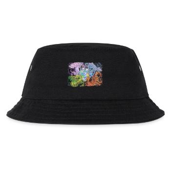 Fantasy Jahreszeiten Drachen Erde Mythologie - Kinder Bucket Hat - Schwarz - Vorne