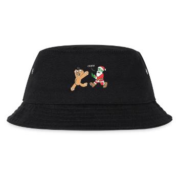 Lebkuchen Weihnachten Lebkuchenmann Gingerbread - Kinder Bucket Hat - Schwarz - Vorne