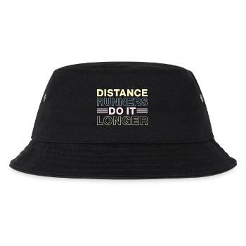 Running Distance Runners Do It Longer Marathon - Kids’ Bucket Hat - black - Front