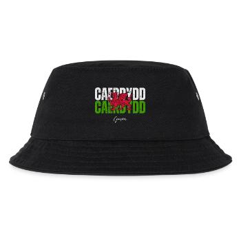 Cardiff, Wales, walisischer Stolz - Kinder Bucket Hat - Schwarz - Vorne