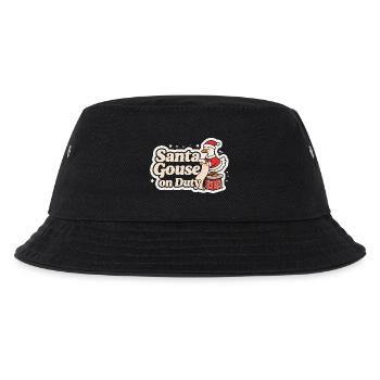 Weihnachtsmann-Gans im Dienst Weihnachtsfamilie - Kinder Bucket Hat - Schwarz - Vorne