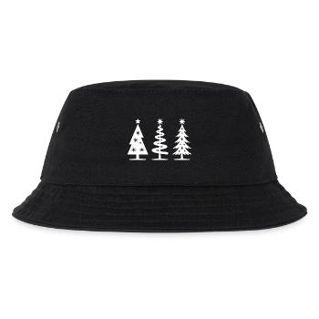 Weihnachtsbäume - Kinder Bucket Hat - Schwarz - Vorne