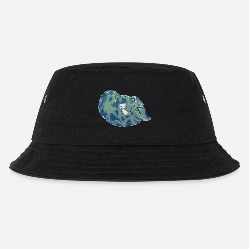 Squishy Azure - Kinder Bucket Hat - Schwarz