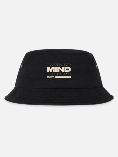 Mindset – Motivation & Success Mentality Statement - Kinder Bucket Hat - Schwarz