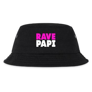 Techno House Electro Festival Hardstyle Rave Dad - Kinder Bucket Hat - Schwarz - Vorne