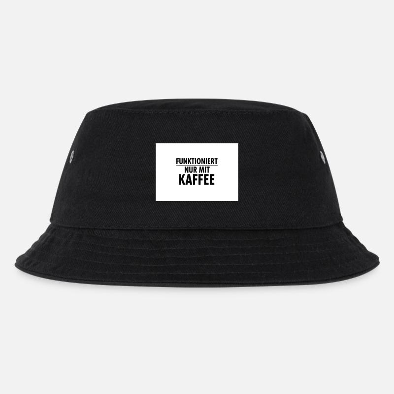 Works only with coffee - Kids’ Bucket Hat - black