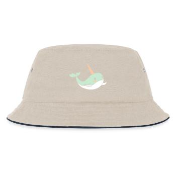Narwal - Kinder Bucket Hat - Natur/Navy - Vorne