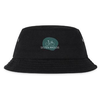 Selten Radlos – Wortspiel Fahrrad Spruch - Kinder Bucket Hat - Schwarz - Vorne