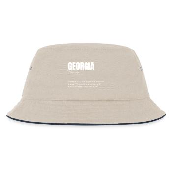 Georgia Charme Geschäftsdynamik - Kinder Bucket Hat - Natur/Navy - Vorne