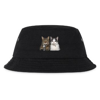 Hardtekk Tekke Ostdeutschland Katzen - Kinder Bucket Hat - Schwarz - Vorne