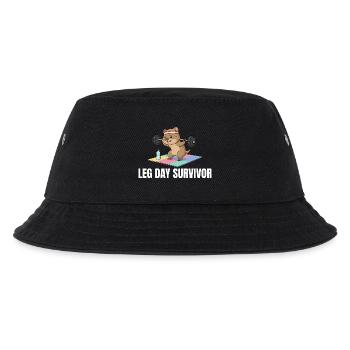 Leg Day Survivor Quokka Workout - Kinder Bucket Hat - Schwarz - Vorne