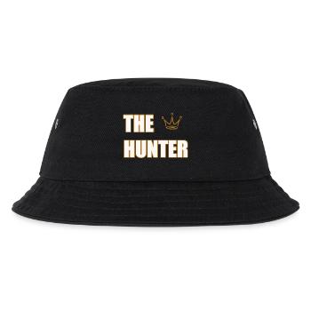 THE HUNTER – Bold Outdoor & Hunting Statement  - Kinder Bucket Hat - Schwarz - Vorne