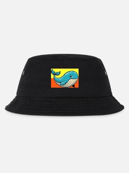 Wal - Kinder Bucket Hat - Schwarz