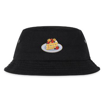 Fruchtige Tortenscheibe mit Beeren - Kinder Bucket Hat - Schwarz - Vorne
