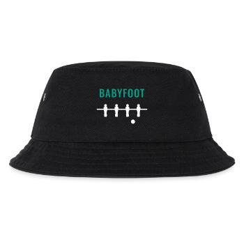Grüner Tischfußball - Kinder Bucket Hat - Schwarz - Vorne
