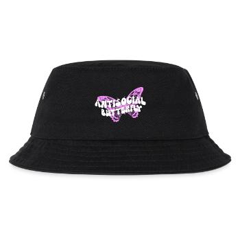 Inspiring butterfly fan graphic - Kids’ Bucket Hat - black - Front