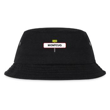 Montcuq T-Shirt Straßenschilder-Humor - Kinder Bucket Hat - Schwarz - Vorne