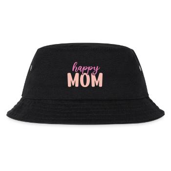 Glückliche Mama - Kinder Bucket Hat - Schwarz - Vorne