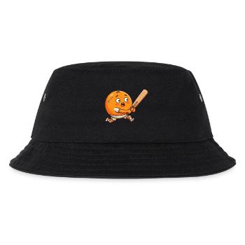 Lustige Orange Beim Baseballschlag Cartoon - Kinder Bucket Hat - Schwarz - Vorne