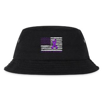Ruban Violet Alzheimer Drapeau US - Bob Enfant - noir - Devant